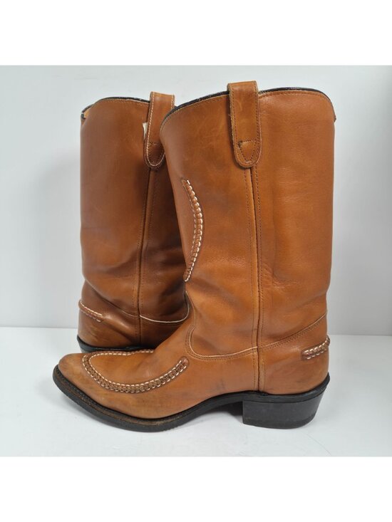 VTG Double H Sub Zero Insulated Men\'s Brown Leather Cowboy Boots US Size 10D main image 6